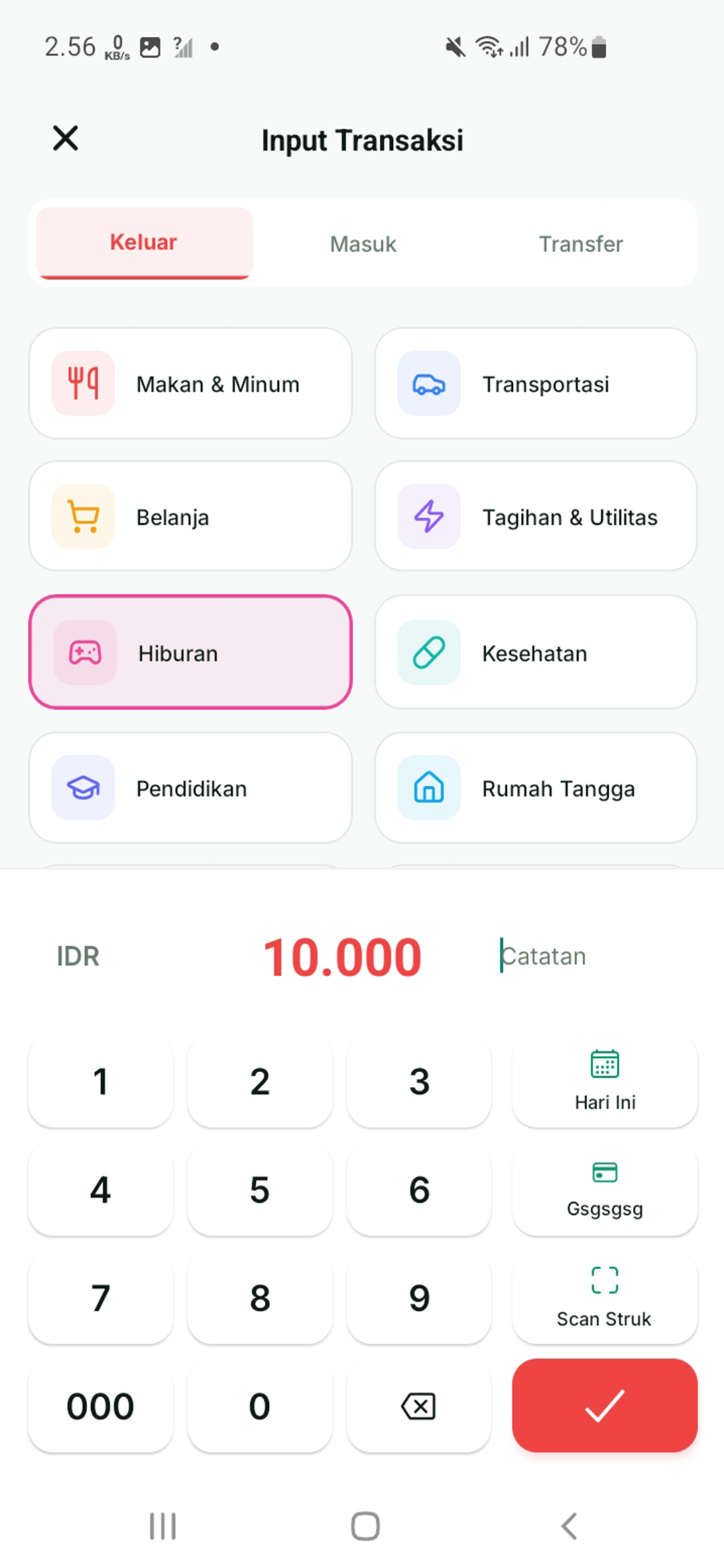 Input Transaksi
