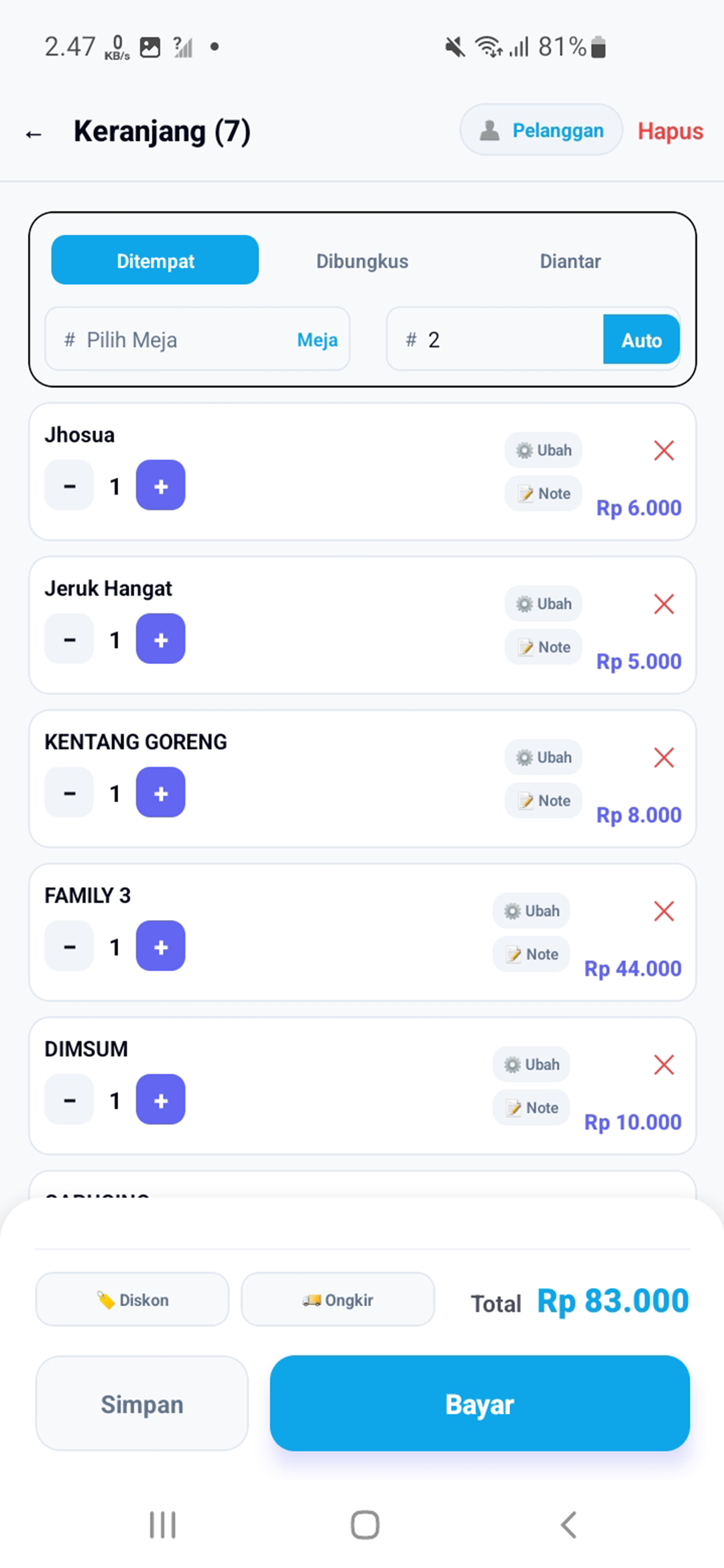 Keranjang Belanja